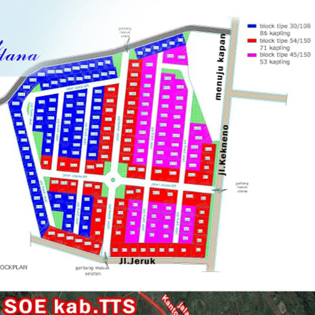 myKupang Villa Bukit Cendana - Soe brosur Land Site Plan