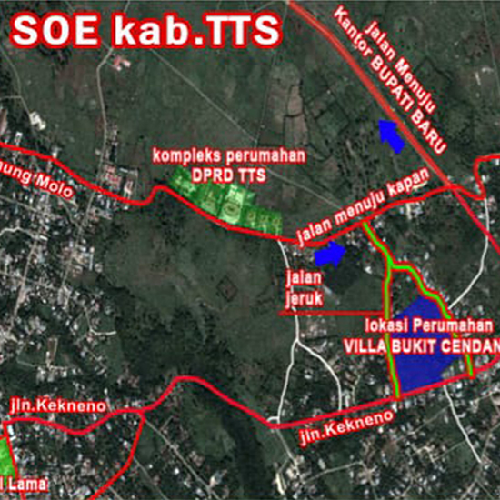 myKupang Villa Bukit Cendana - Soe brosur Map of Soe Location